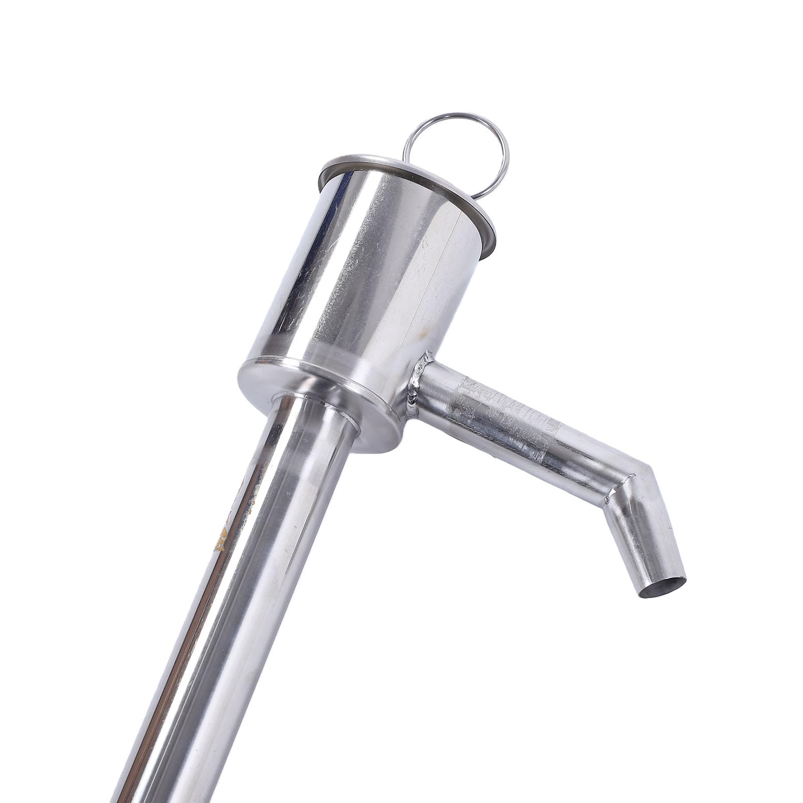 Generic Bomba de Aceite Manual Bomba de Transferencia de Fluido Portátil Eficiente de Acero Inoxidable para Agua, Vino, Aceite de Cocina, 23,6 Pulgadas de Longitud para Cubos Pequeños