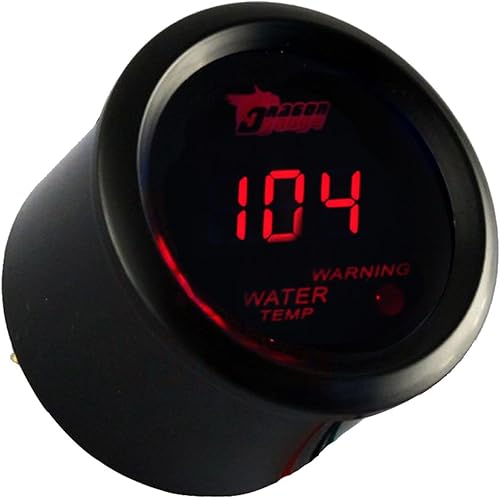 Miniatura 50 de Soporte E de 52 mm con luz LED roja digital para el medidor PSI turbo boost, Volt Gauge