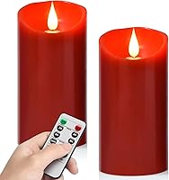 Vista 6 de Velas LED sin llama que funcionan con batería, mecha 3D, control remoto de 10 teclas, temporizador de 24 horas, juego de 9 velas eléctricas