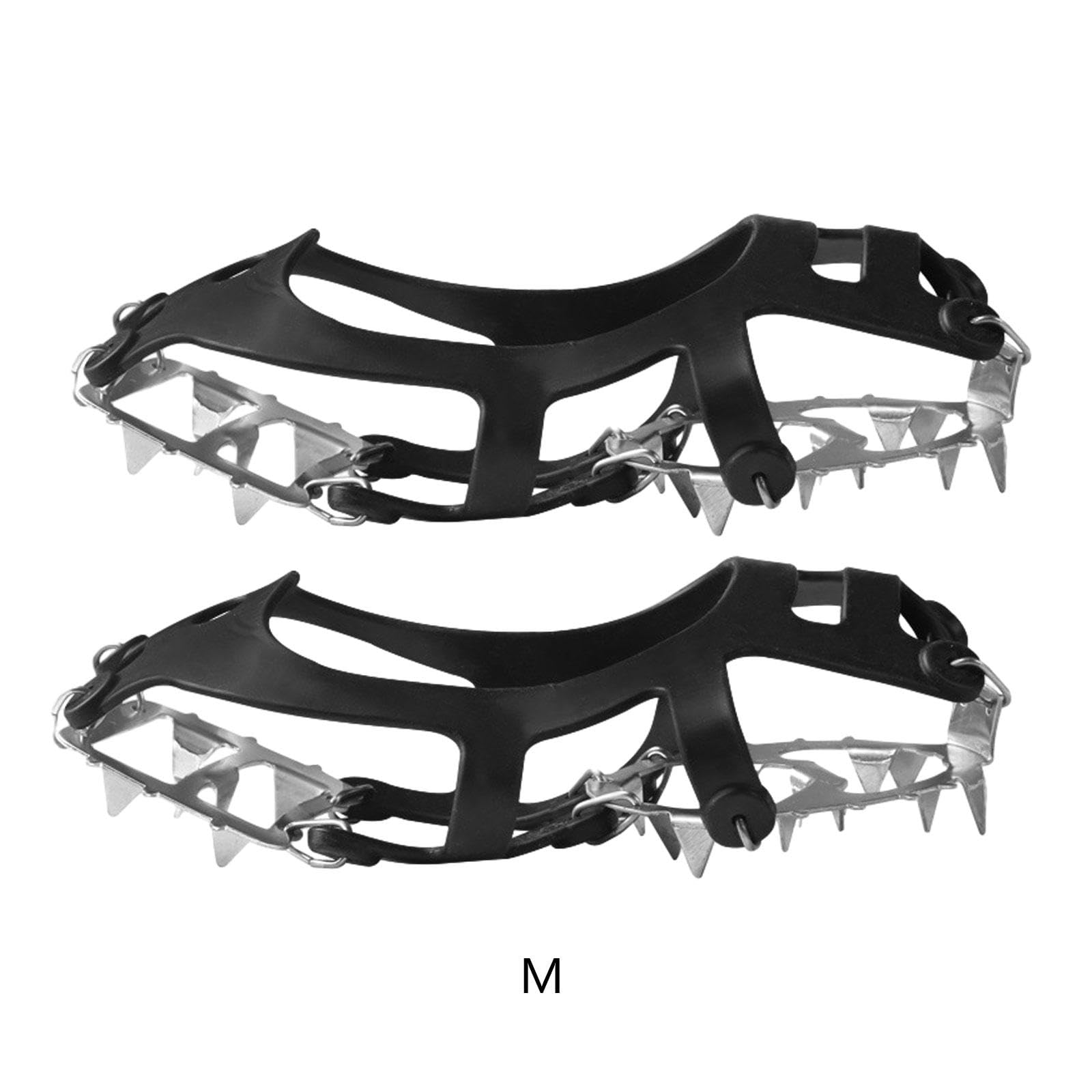Schuhspikes, langlebig, rutschfest, für Laufen, Outdoor-Aktivitäten, Wandern, M 34 bis 40, Schwarz, Größe 34-40