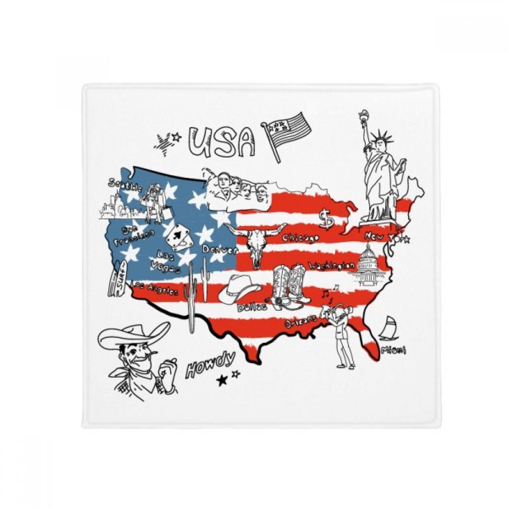 Tapis de sol Amérique Liberté 80x80cm antidérapant pour cuisine et entrée