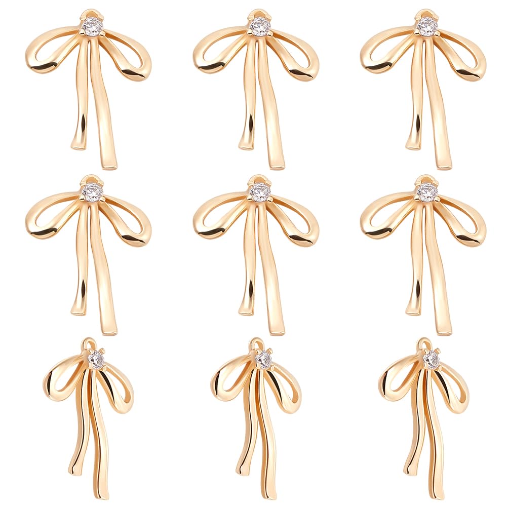 Breloques nœud papillon 1,9x1,3 cm : lot de 12 pendentifs pour toutes vos créations de bijoux