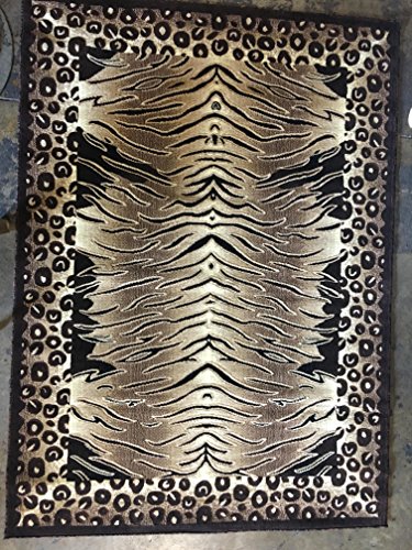 Tiger & Leopard Animal Skin Print Area Rug Print Design #130 (8 Feet X 10 Feet 6 Inch) #TOP26