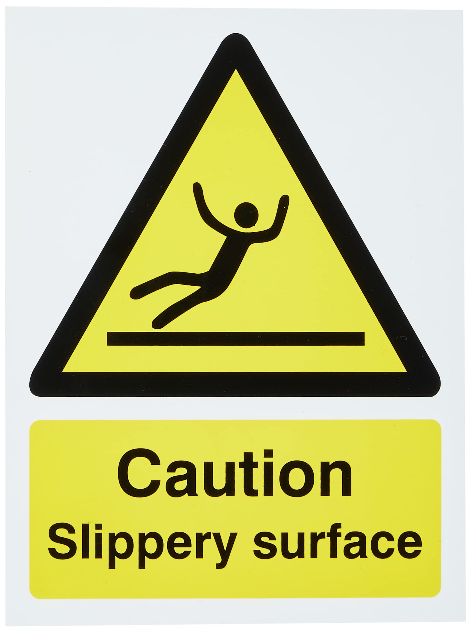 Seco Caution Slippery Surface Sign, 150mm x 200mm - 1mm Semi Rigid Plastic