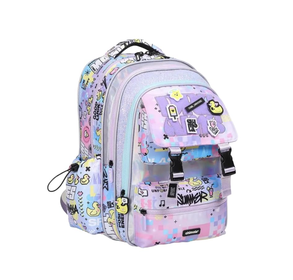 CHIMOLA Unisex Çocuk Sırt Çantası, Mor, M