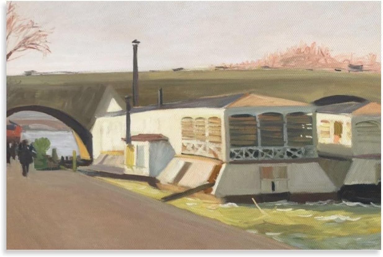 Matvsd Kohecs Edward Hopper Landscape Poster Farmhouse Canvas Wall Art Edward Hopper Prints Vintage Painting for Home Wall Decor Picture 30x45cm No Frame