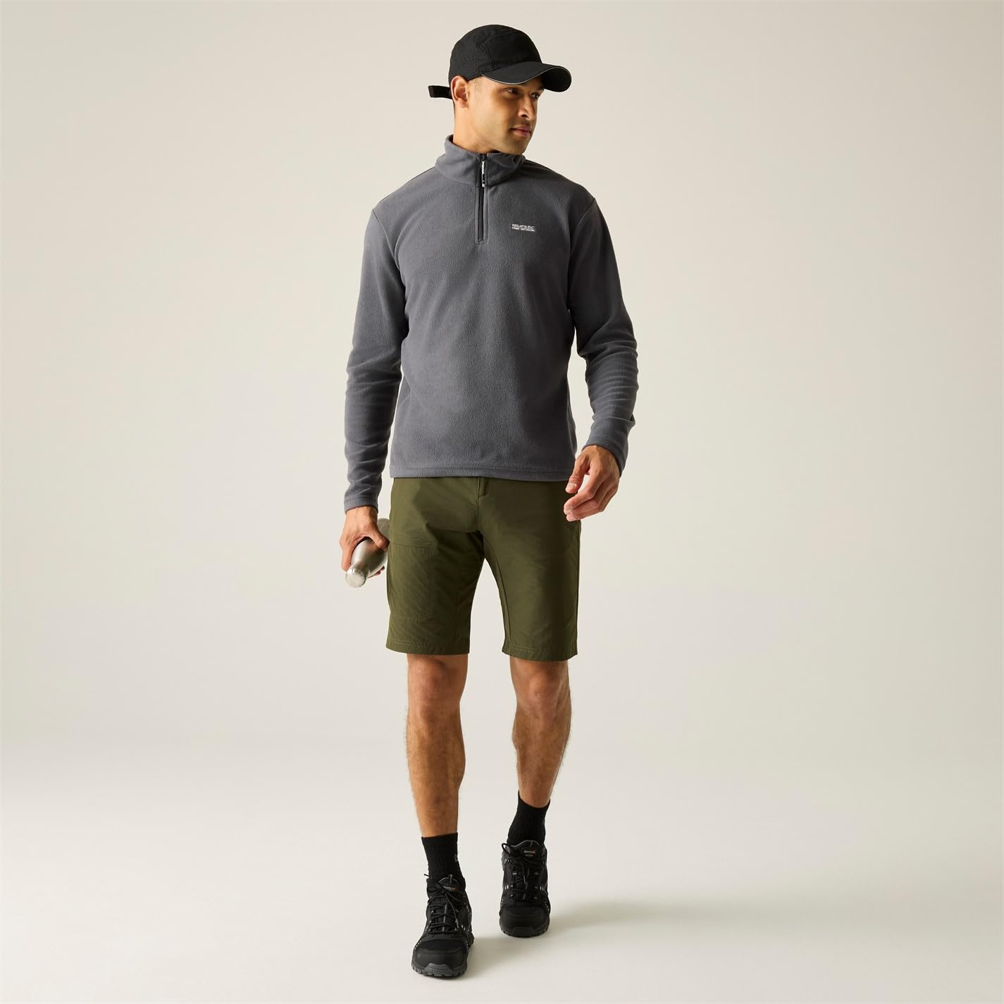 Regatta Thompson Homme Veste en Polaire col Montant 1/4 Zip Randonnée Chaud - Le Fer - XXL - 3