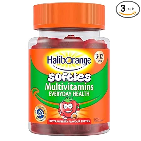 Three Packs Of Seven Seas Haliborange Kids Multivitamin Fruit Softies 30S