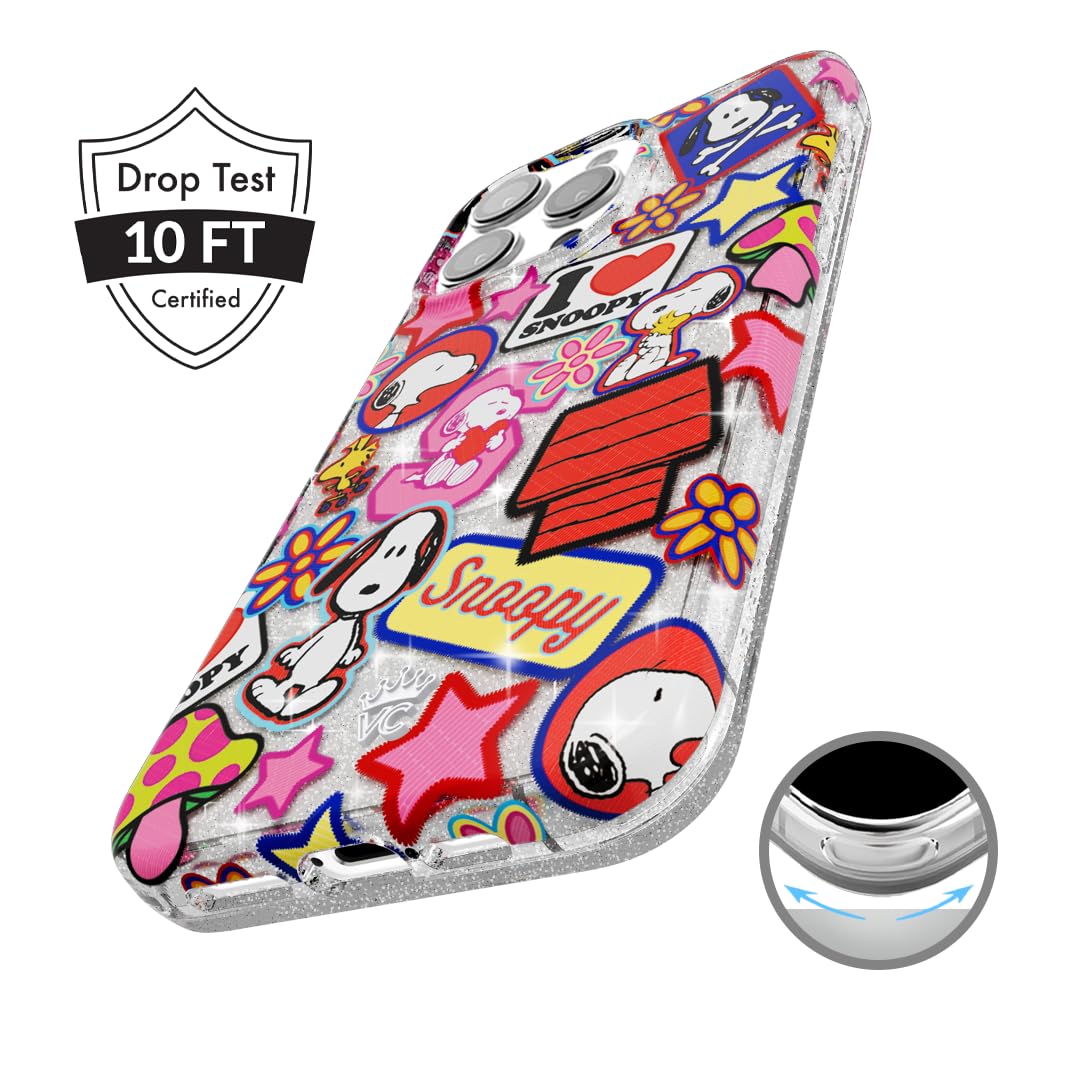 Amazon.com: VELVET CAVIAR x Snoopy Phone Case for iPhone 15 Pro Max -  Compatible with MagSafe - 10ft Drop Tested - Snoopy Patchwork Glitter :  Cell Phones & Accessories