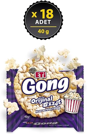 Eti Gong Orijinal Lezzet Mısır ve Pirinç Patlağı 40 g x 18 Adet (2 paketi)