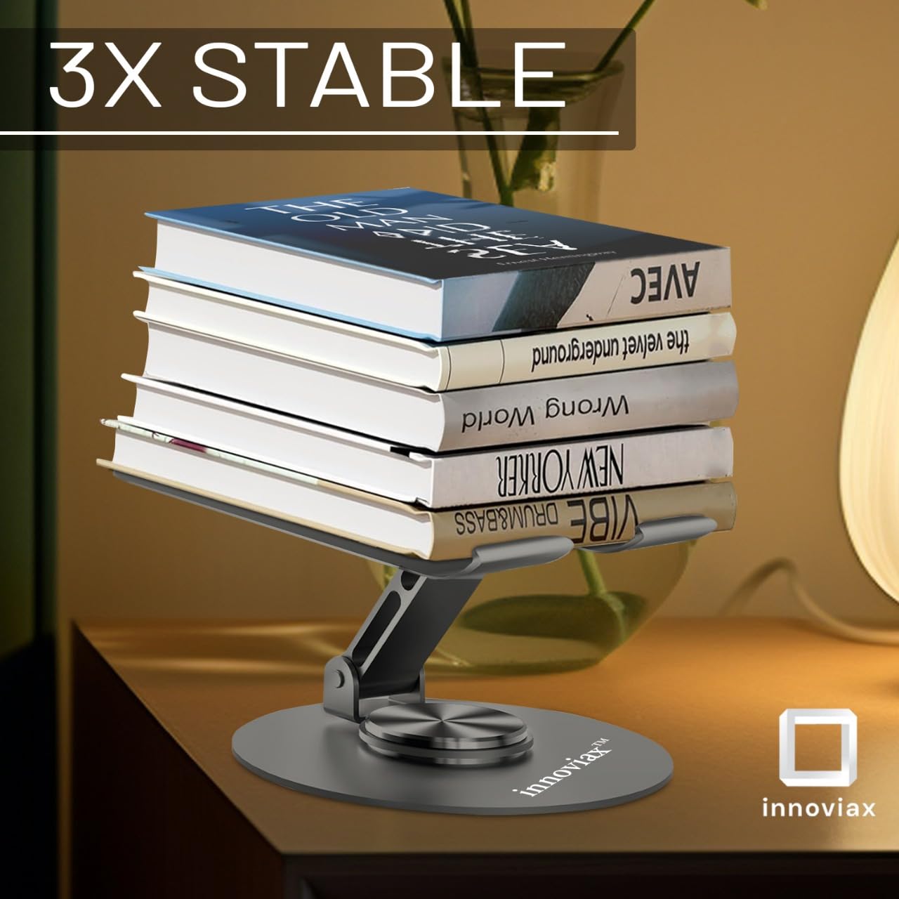 2 soportes para teléfono celular, rotación de 360 grados, multiángulo ajustable, metal duradero, compatible con iPhone, smartphones y tabletas Android, color gris
