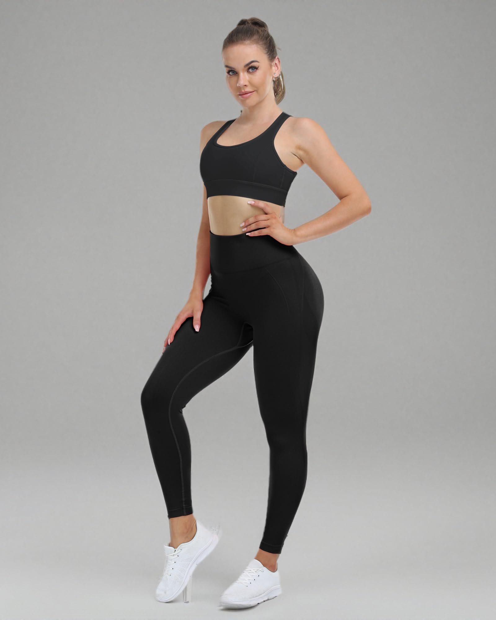 SALSPOR Workout Leggings for Women, Butt Lifting Gym Scrunch Butt Seamless Leggings