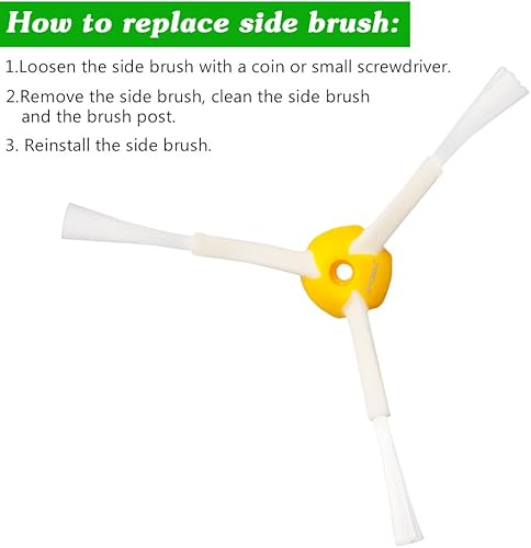 Miniatura 3 de I clean Irobot Roomba - Piezas de repuesto para cepillos laterales, compatibles con Irobot Roomba 675 690 650 595 560 550, cepillos laterales