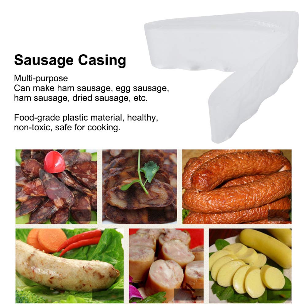 Fdit Boîtier à Saucisses en Plastique de Qualité Alimentaire 50 M x 50 mm pour Saucisses Faites Maison