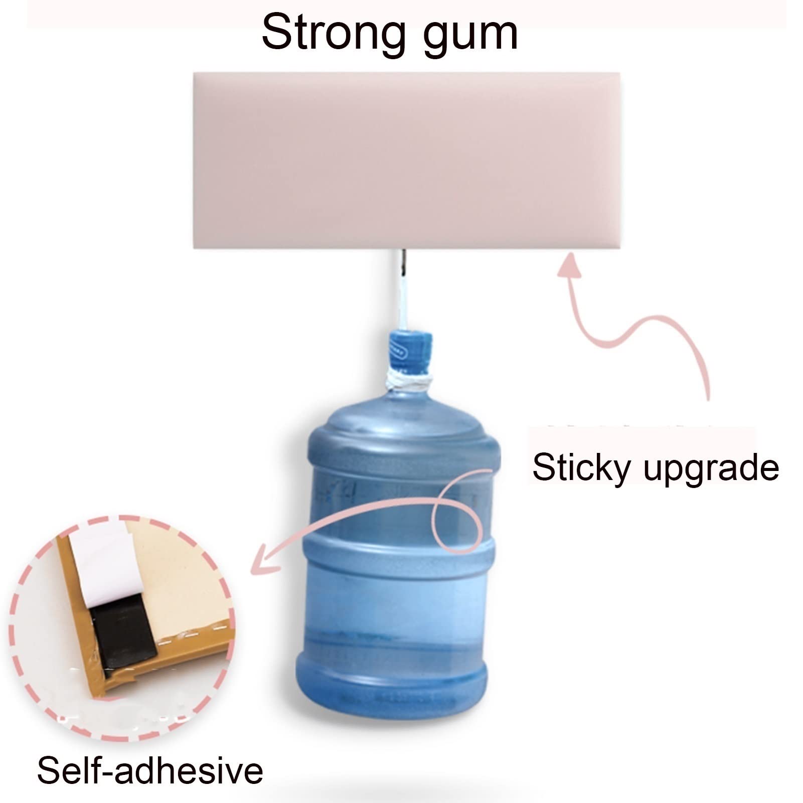 Bett Kopfteil Wandpolster, 3D Wandaufkleber Selbstklebend, Abziehen Und Kleben Kopfteil, Kinderzimmer Anti-Kollision Weiche Tasche Für Wanddekoration (Farbe : Rosa, Größe : 50x200cm)