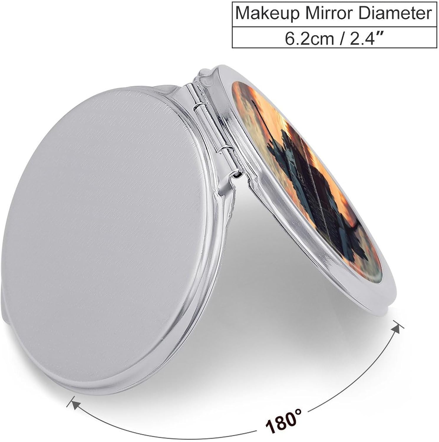 Military Tank Army Compact Makeup Mirror Mini Foldable Cosmetic Mirror Portable Travel Mirror for Purse Pocket