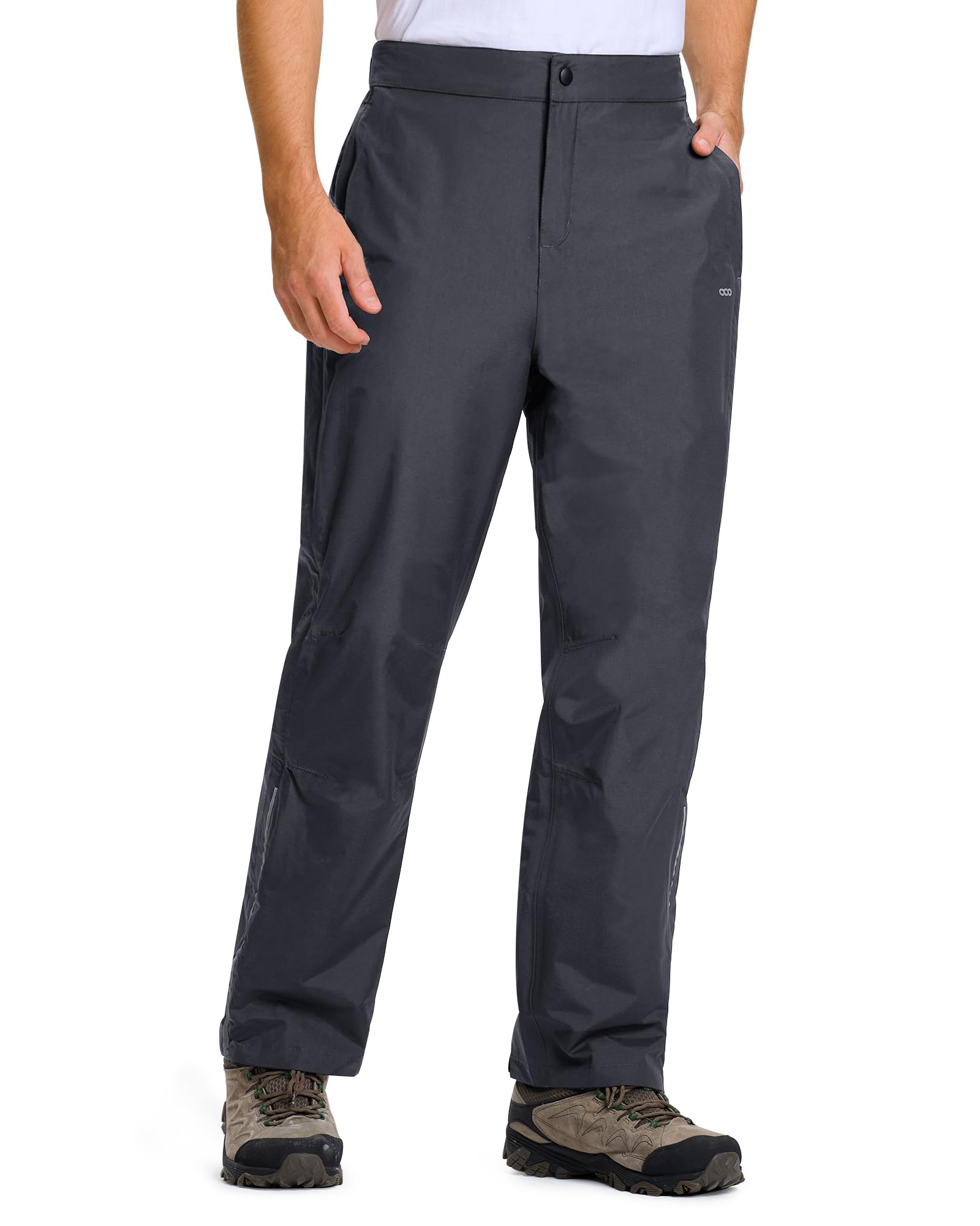 33,000ft Pantalones de lluvia para hombre, impermeables, con cremallera completa, transpirables, de 2 capas, para bicicleta, resistentes al viento, pantalones funcionales con bolsillos