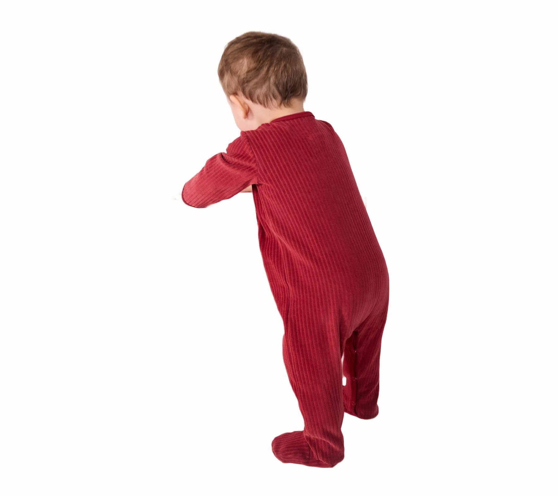 Petit Bateau Pyjama bébé en Velours Uni