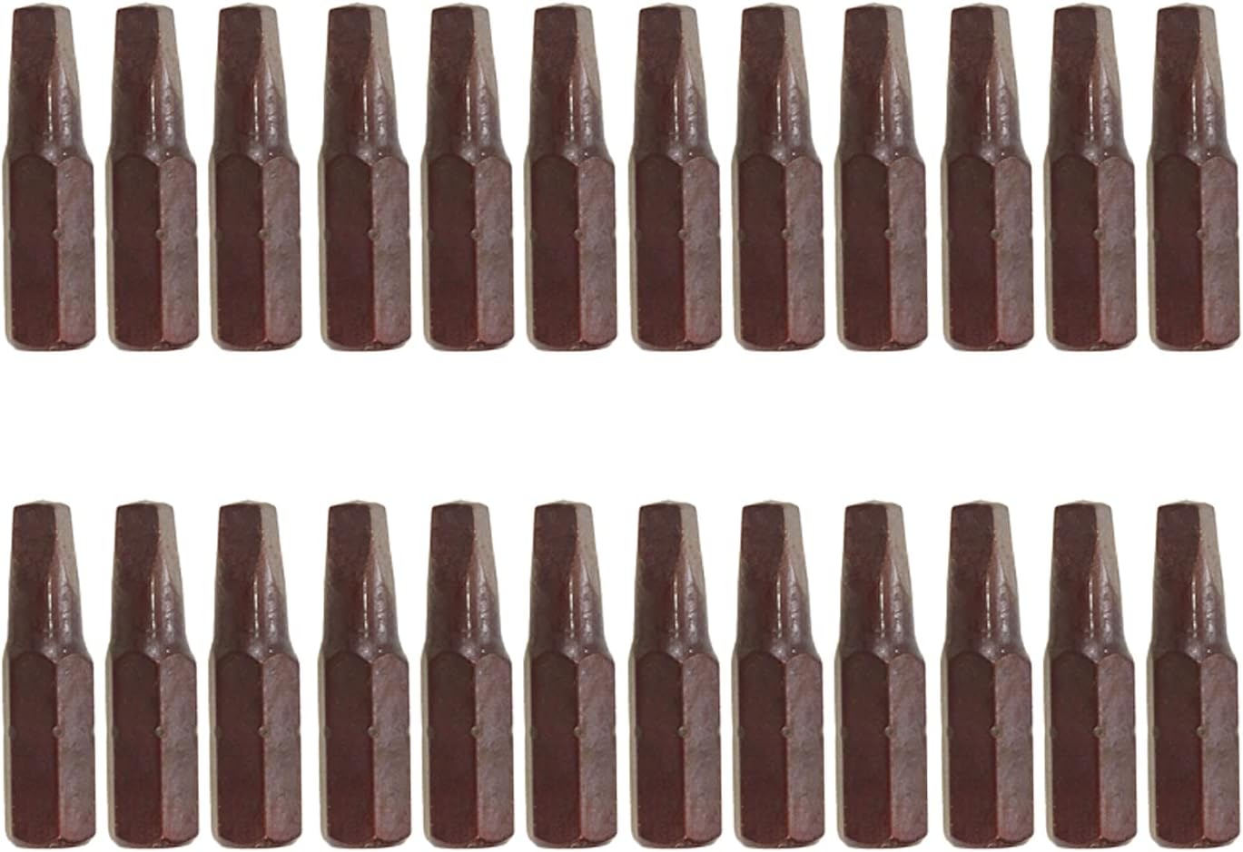 SQ2 Magnetic Square Head Screwdriver Bits 1/4 Inch Hex Shank 1 Inch Length - 24pcs