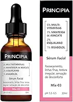 PRINCIPIA, Sérum 6% Multivitaminas + 3% Manteiga de Abacate + 2% Esqualano + 1% Bisabolol Mix-03 - Multirreparador com 30ml
