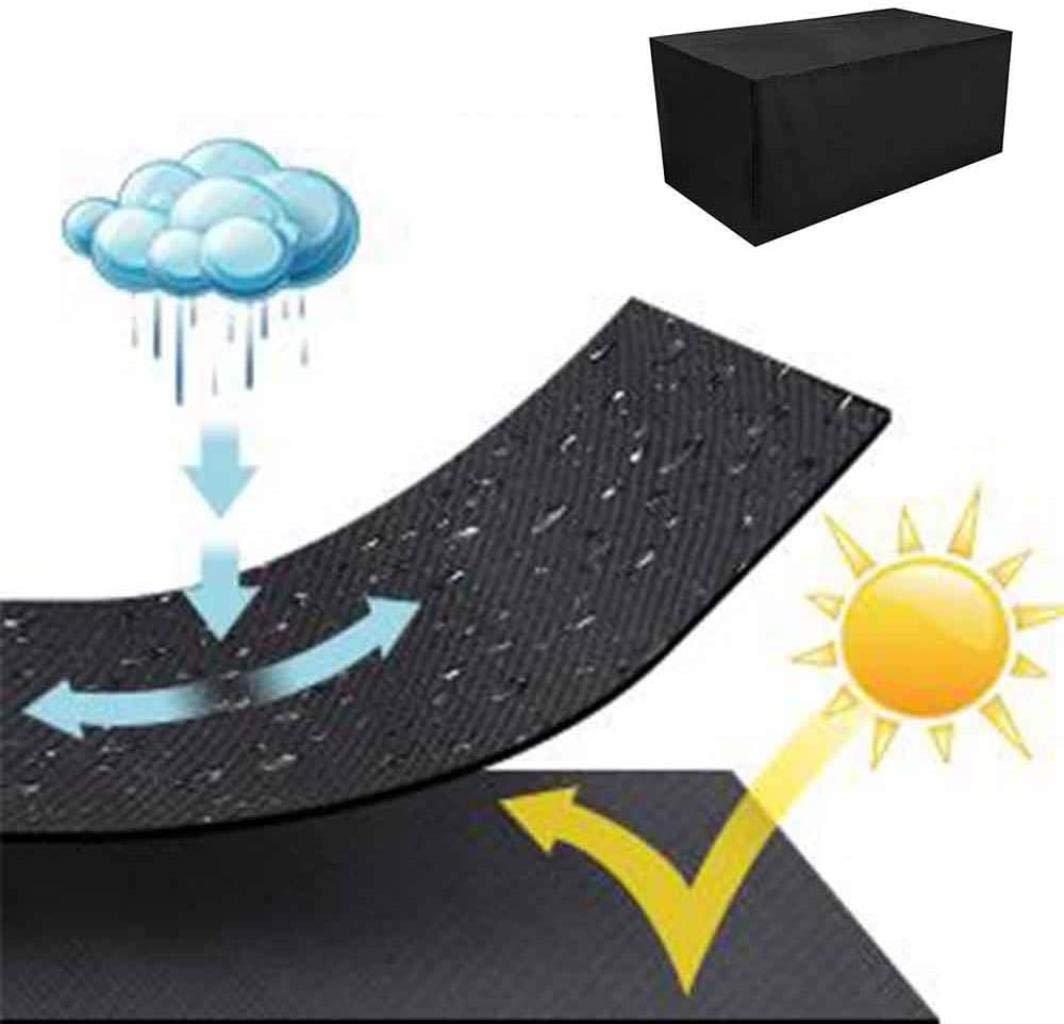 Funda de piel de jardín impermeable personalizable de 200 x 100 x 200 cm, resistente al desgarro, resistente al desgarro, resistente al viento, a la lluvia, anti-UV, protector de muebles de patio