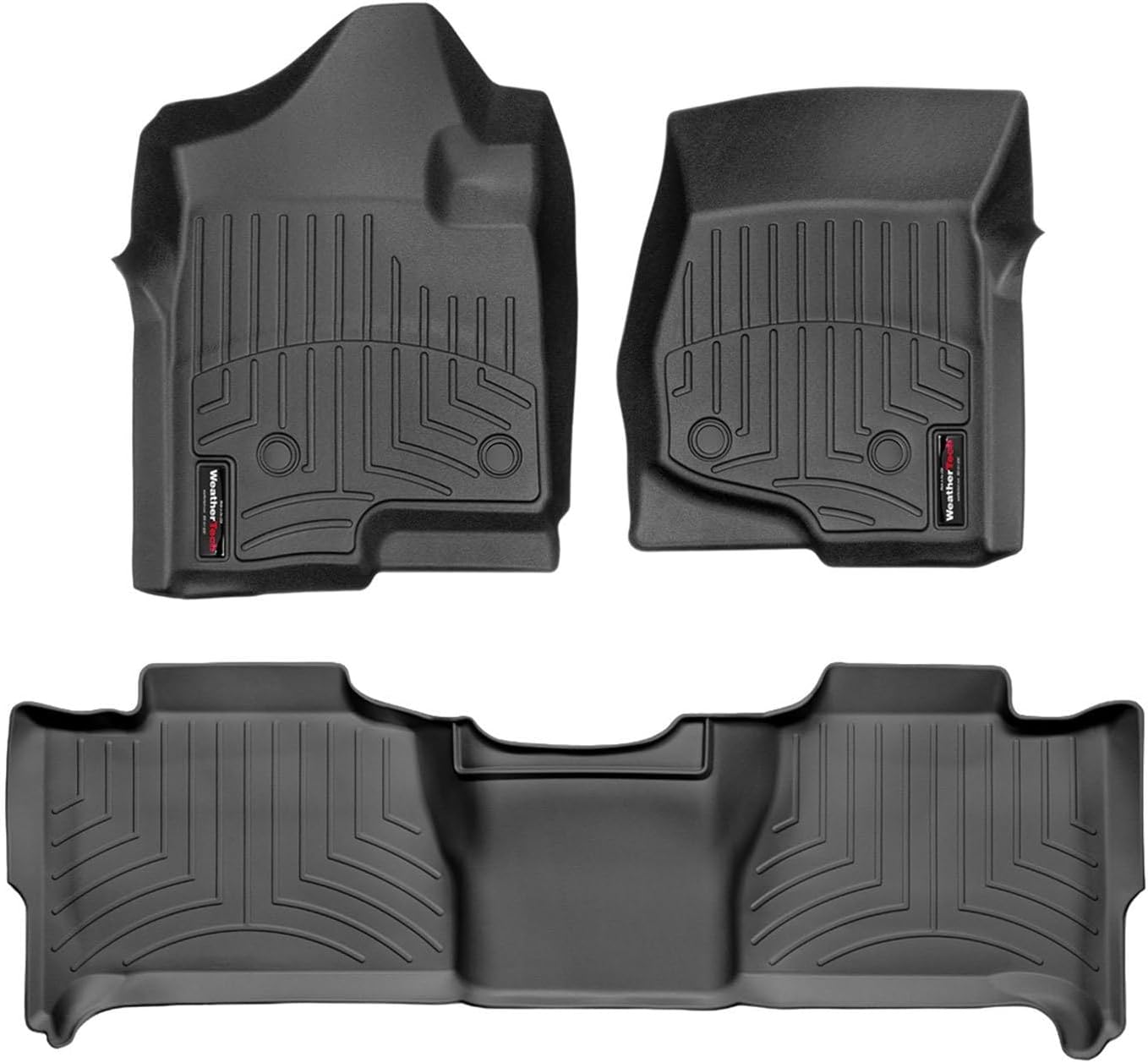 WeatherTech Custom Fit FloorLiners for Chevrolet Suburban, Suburban, Suburban - 1st & 2nd Row (44066-1-2), Black