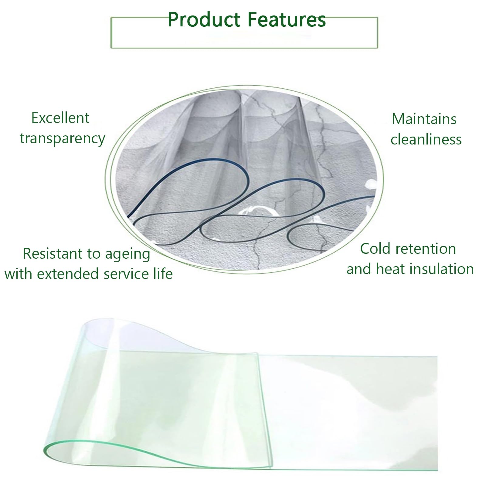 Rideau Lamelle Verticale Bandes Porte Plastique Anti-froissement Rideaux Lanières PVC Entrepôts, Ateliers(90x230cm/35.43x90.55in)