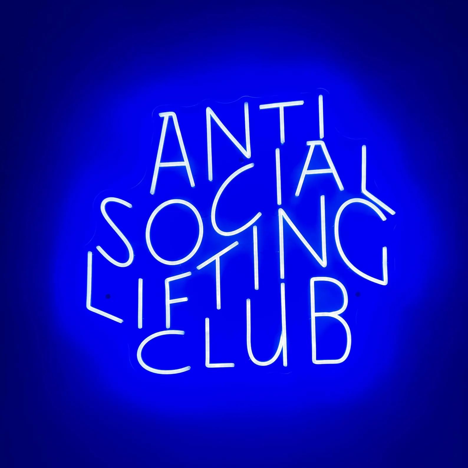 Personalized Quote Neon Sign Anti Social Lifting Club Neon Light Dimmable Weight Lifting Sign for Home Gym, Workout Room, Man Cave Gift for Fitness Lovers