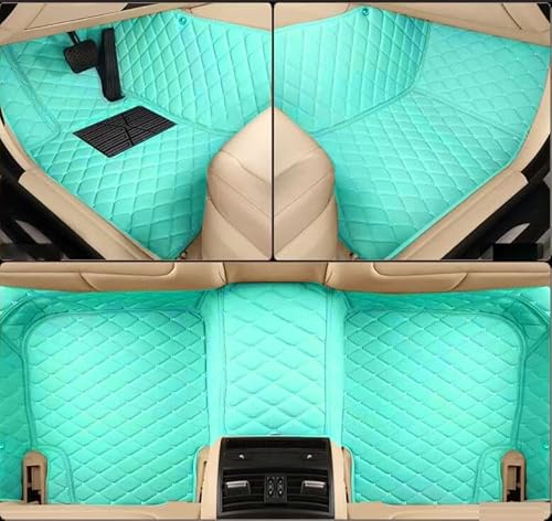 Custom Leather All-Weather car Floor mats, Luxury Interior Upgrade, red/Black/Multi-Color