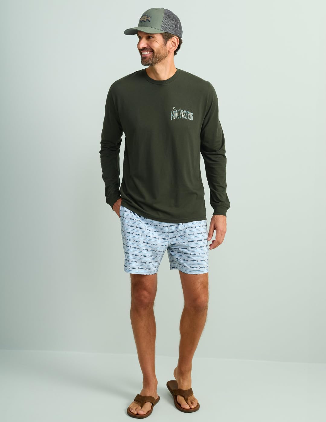 HUK Men's Long Sleeve Performance Tee, Fishing T-Shirt for Men