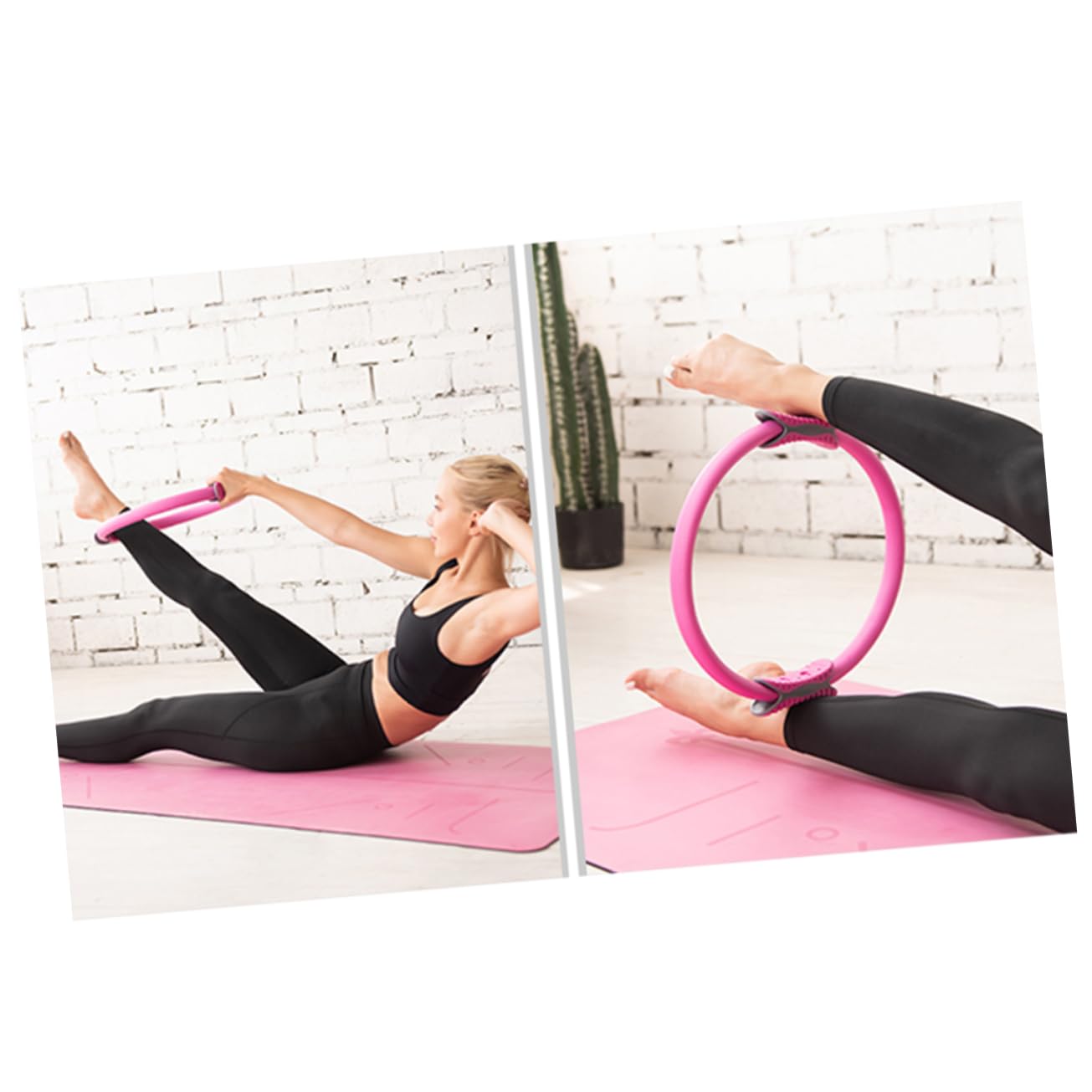 ibasenice Yoga Circle Pilates Ring for Muscle Strength Non-Slip Fitness Equipment for Pilates