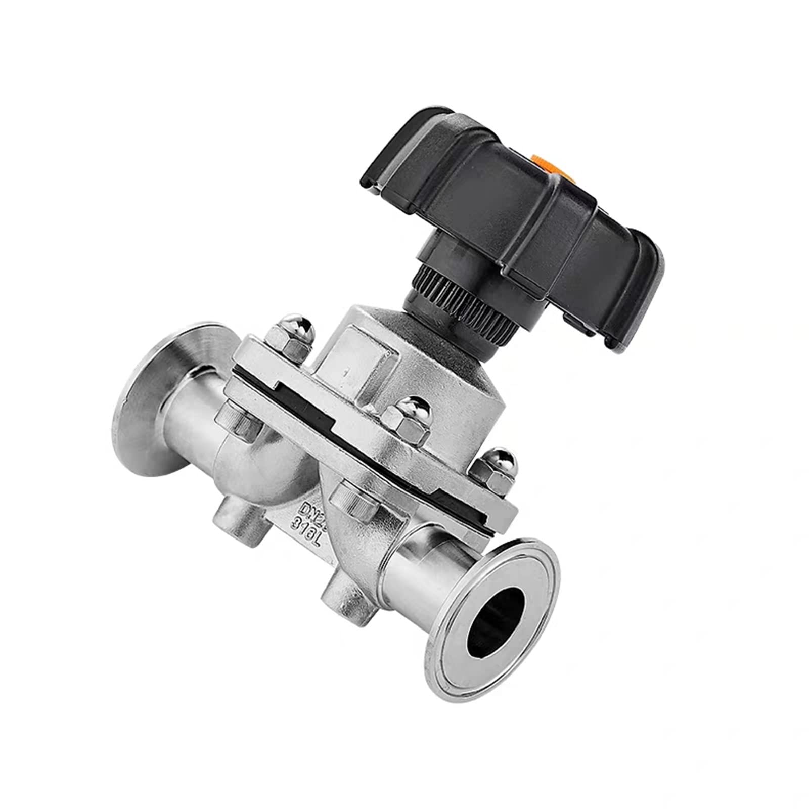 Szybki montaż zawór membranowy ze stali nierdzewnej 316L Tri-Clamp OD 50.5mm 1 sztuk (19 mm)