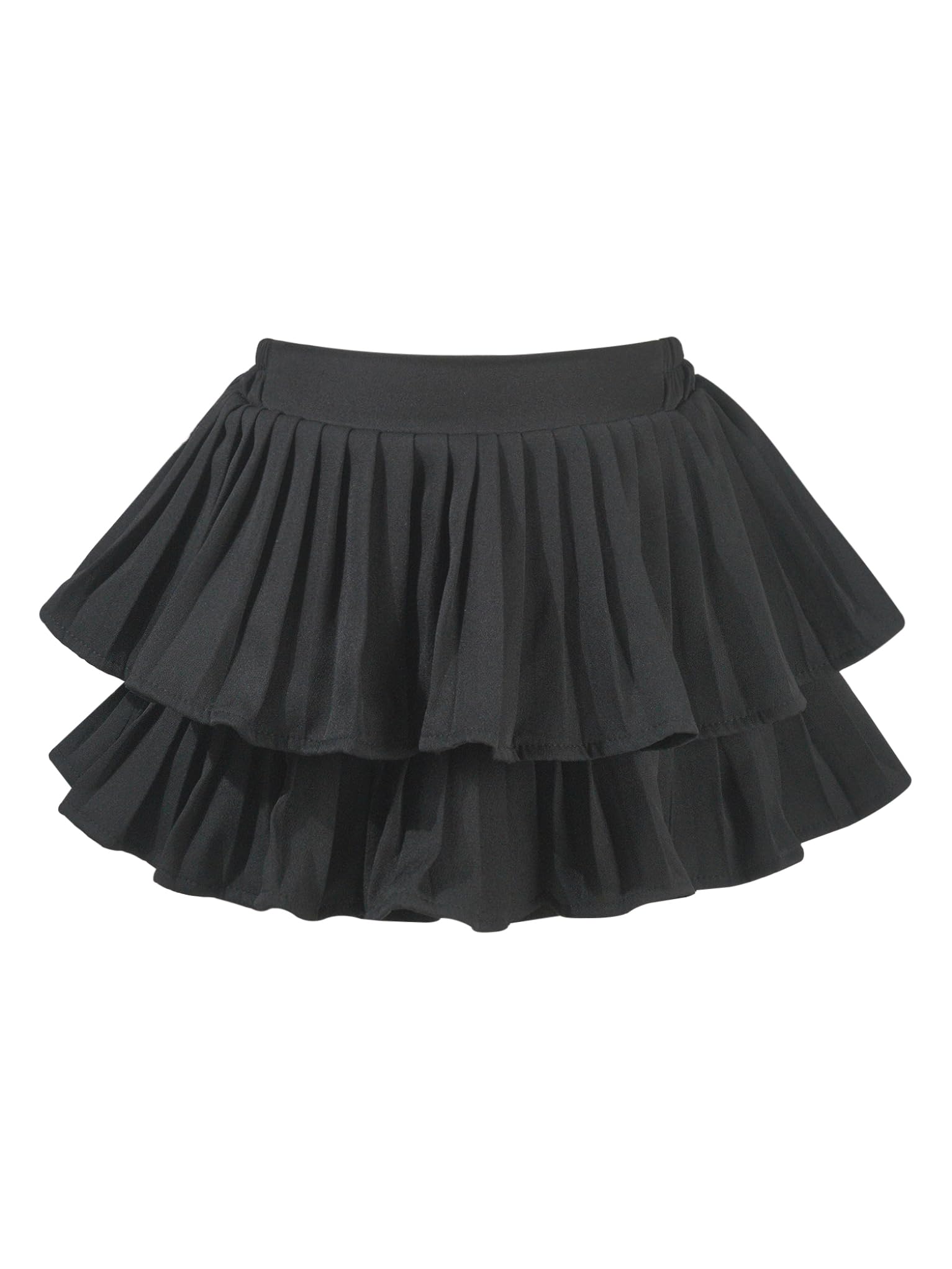 Photo 1 of Cake Skirt with Built-in Shorts Elastic Waist Ruffle Tutu Dress Party Dance Mini Skort
