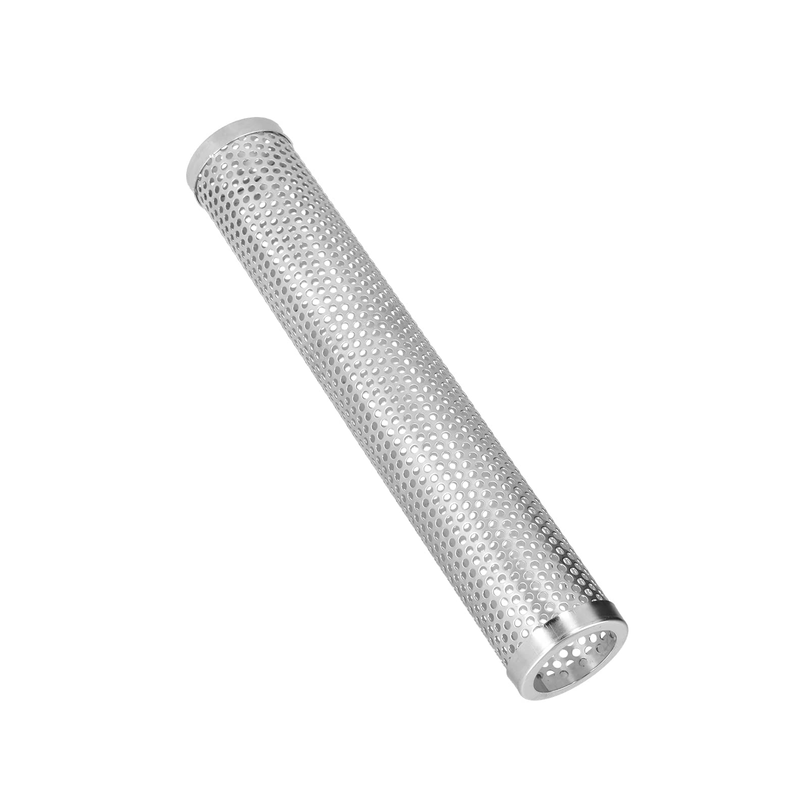 Ymiko Smoke Tube, Stainless Steel BBQ Wood Pellet Tube Smoker Cold Smoker Cylindrical Detachable Box Cold Smoke for Outdoor Camping, Hot Smoking (Length 30.6CM* height 5.3CM [Order selection:)