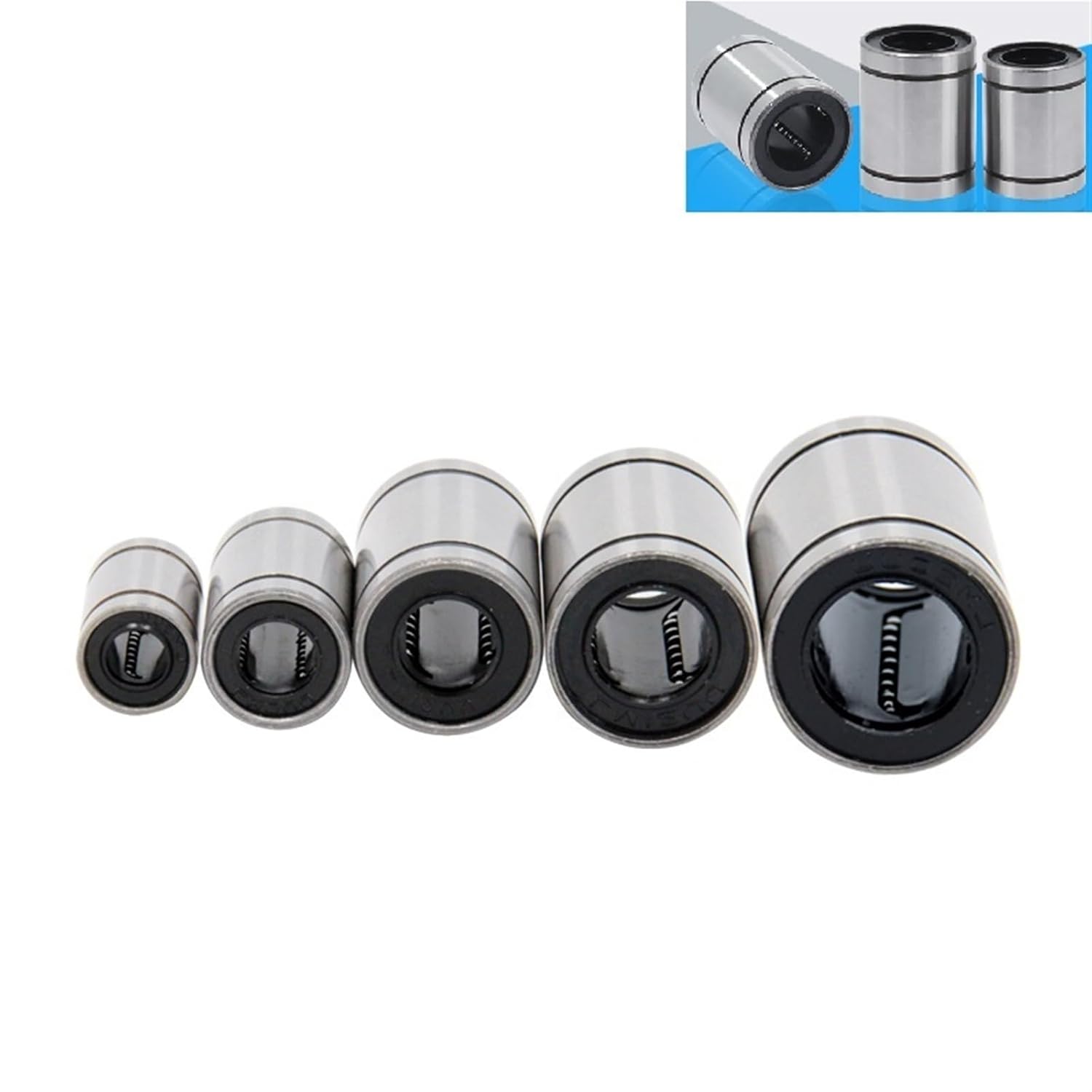 1PCS LM12LUU LM10LUU LML6UU LM8UU LM10UU LM20UU Linear Ball Bearings Shaft Ball Bushings for Rod Liner Rail 3D Printer(LM10UU (10x19x29))