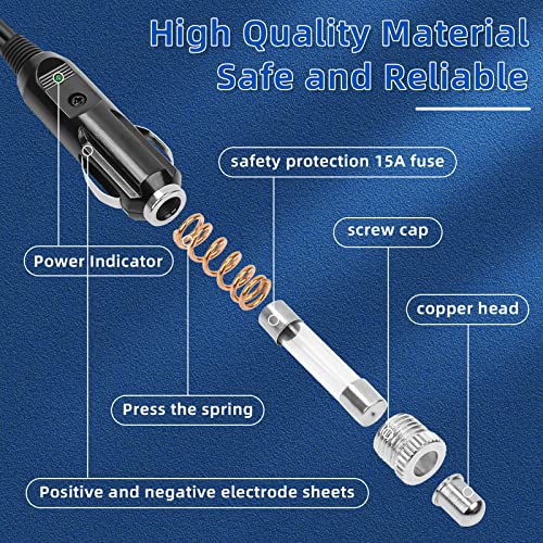 Thermoelectric Cooler Power Cord 8Ft W/Fuse For Coleman 12V/24V Oe#5644-710 5644-707 300000540 5645 #TOP1