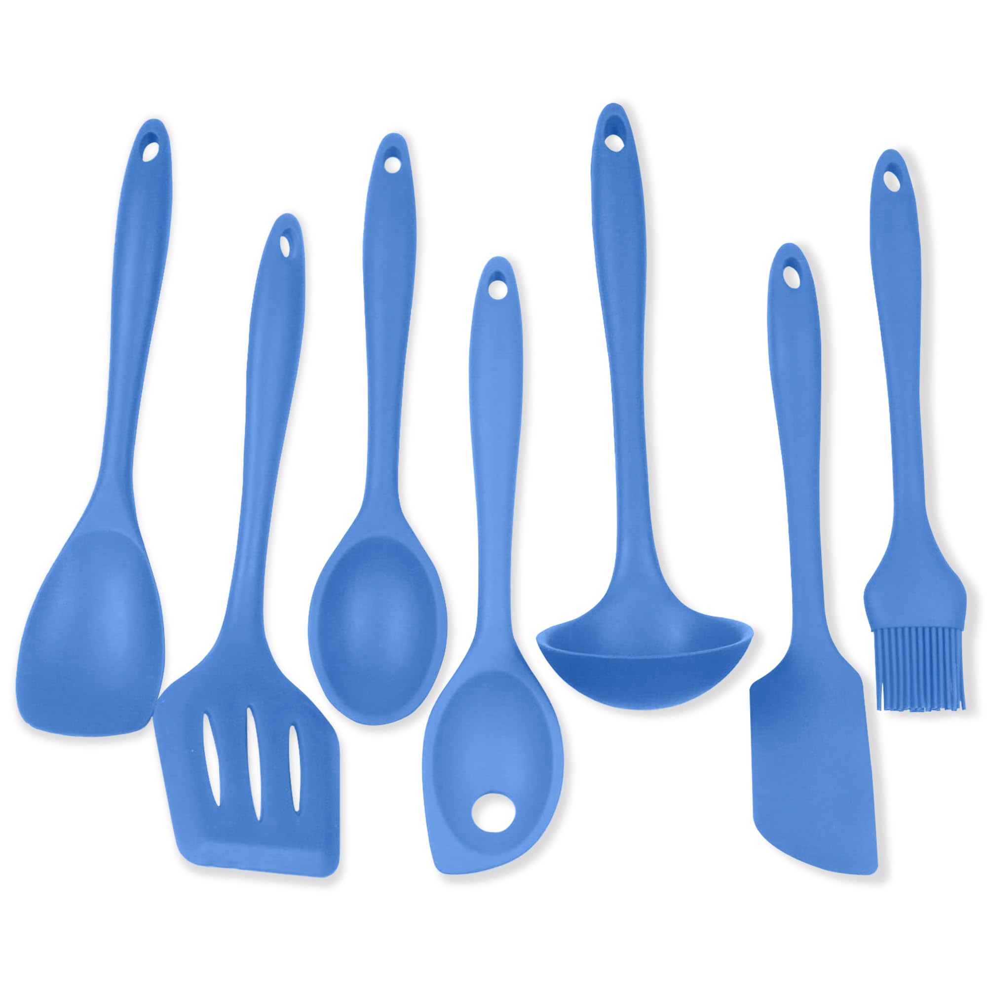 Chef Craft 7-piece blue silicone kitchen tool set