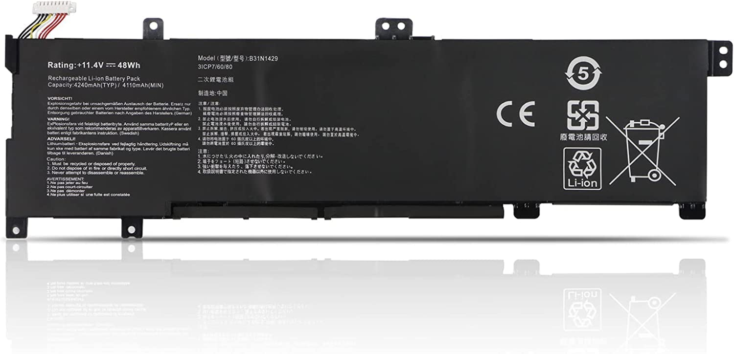 Batterie B31N1429 Haute Performance pour ASUS K501UX 48Wh - 8