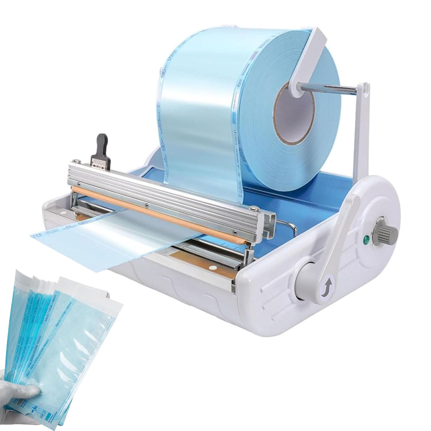 Máquina Envasado Bolsas Dental,Selladora Envases Médicos Automática 500w, 6 Niveles Temperatura Regulable,Ancho Máximo 250mm para Esterilización Paquetes Y Materiales Médicos