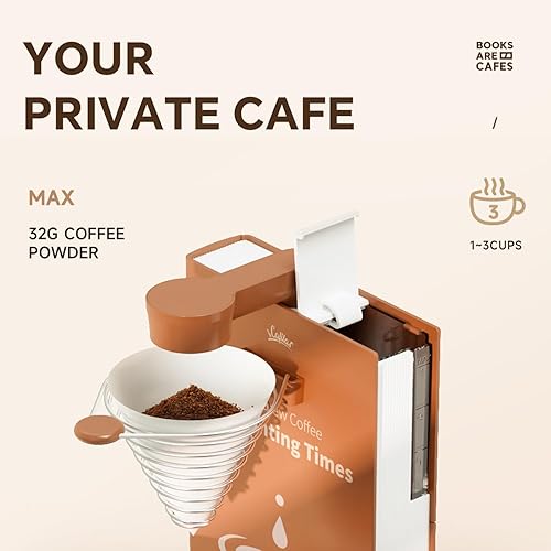 Miniatura 2 de Máquina de café expreso, cafetera de goteo, cafetera compacta con tanque de agua extraíble de 10.5 onzas para capuchino, café con leche, regalo para