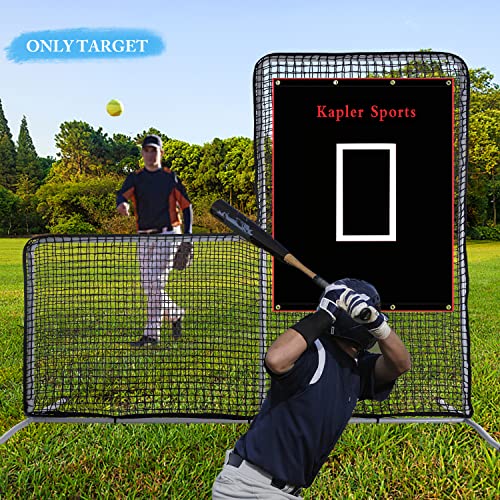 Kapler Vinyl Backstop Baseball/Softball Tarpaulin Backstop Batting Cage Target With Bungees 5X6 #TOP6