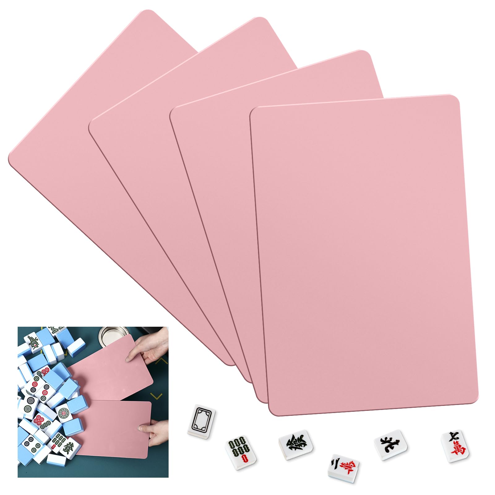 Seenelling 2026 Mahjong Tile Mixer Shuffler for Mixing, Pink, 4 Pcs