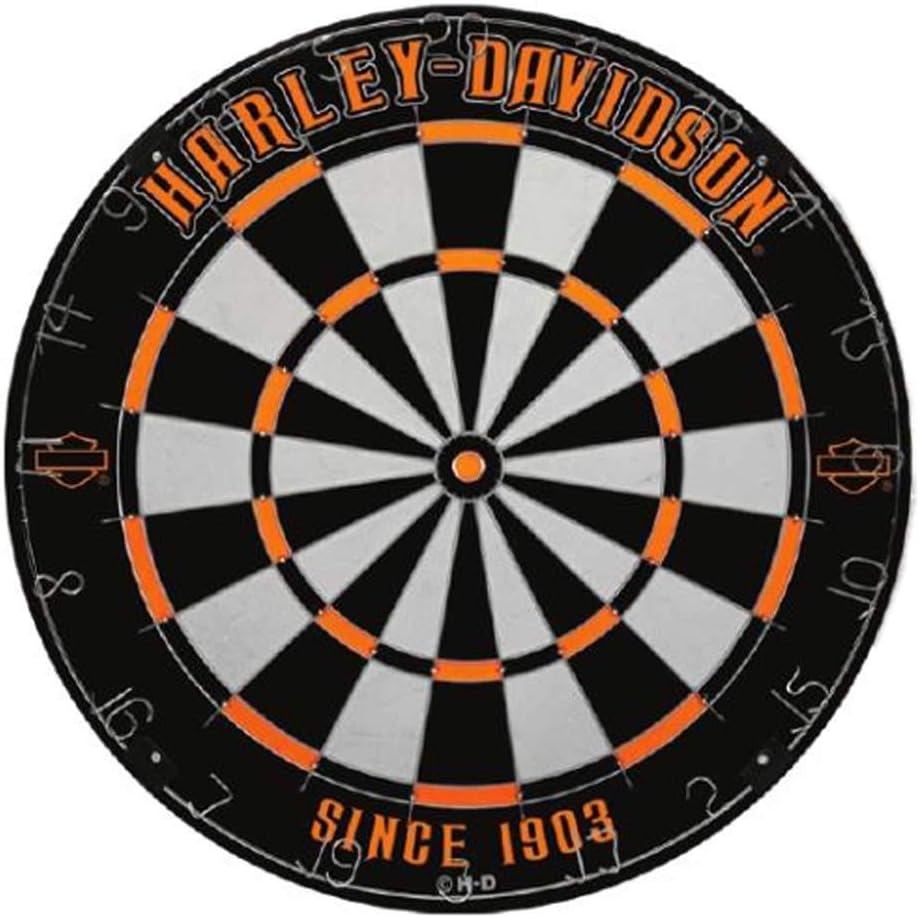 Harley-Davidson Legend Tournament Dartboard - Black & Orange, 18 in. 61985