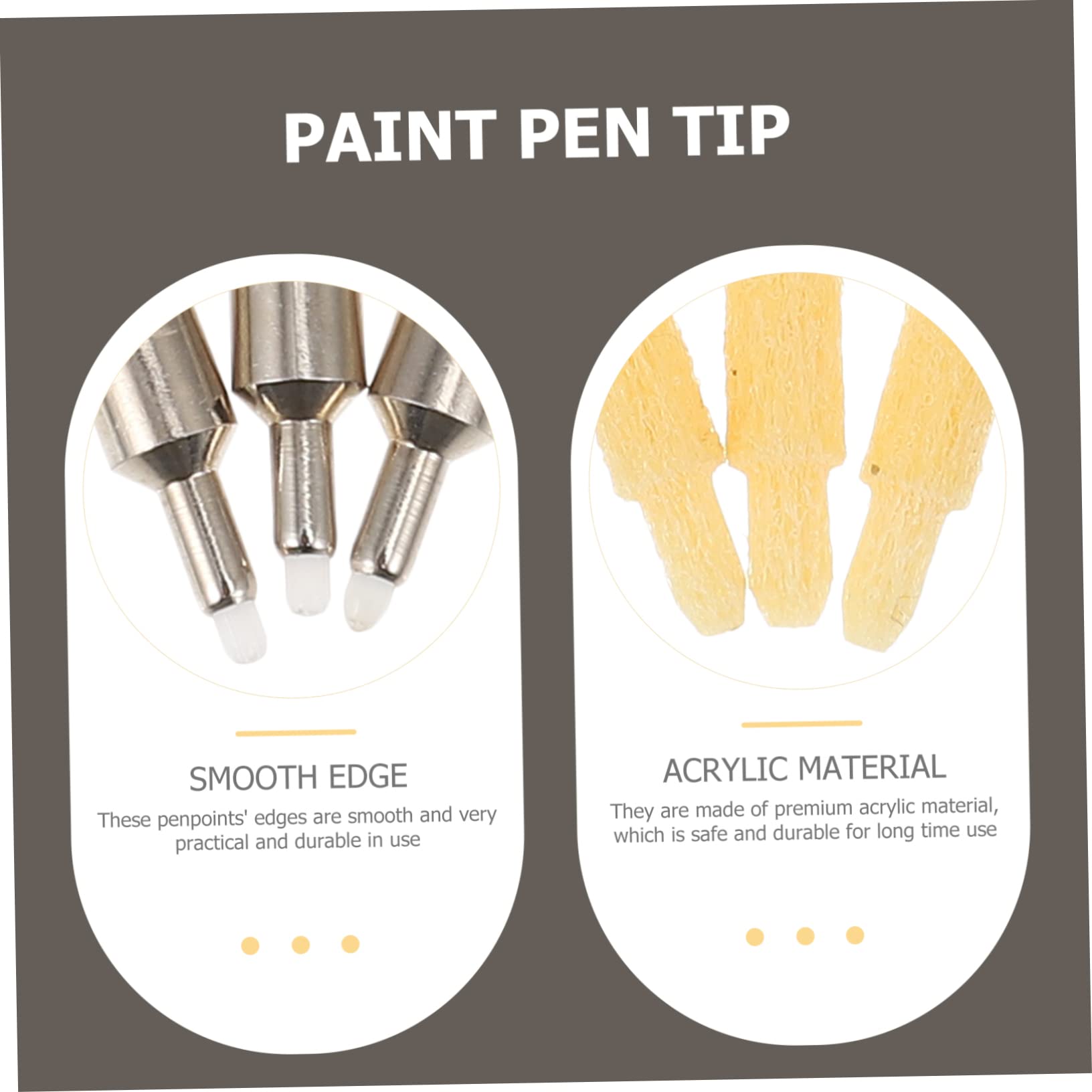 jojofuny 8 Ensembles Remplacements Universels De Pointe Pour Stylo De Peinture Nibs Acrylique Pour Stylo Remplaçable Accessoires Pratiques Pour Outils De Peinture 3 Pièces * 8