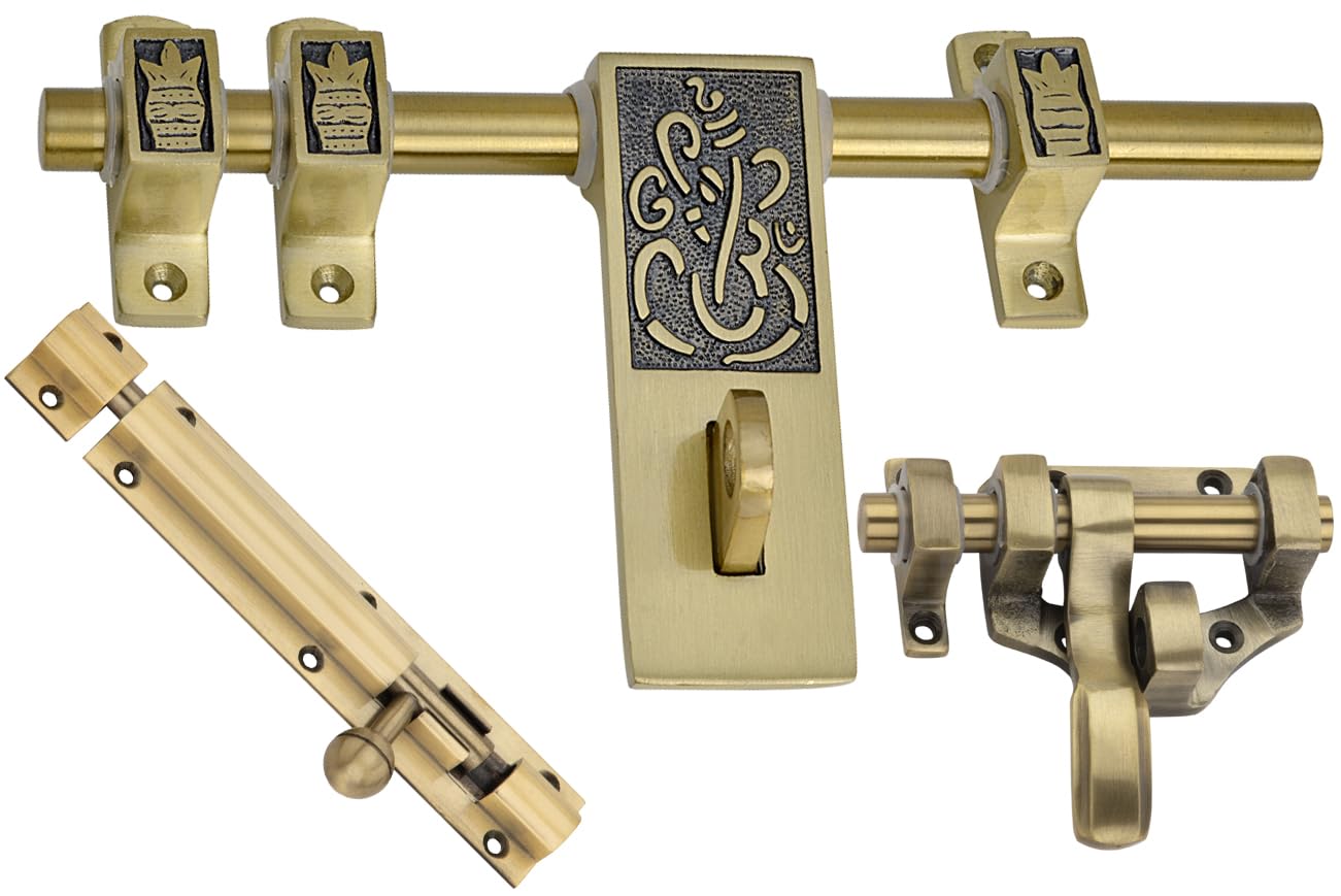 S-GUARD Aluminum & Steel Door Aldrops for Main Gate | Main Door | Kitchen | Bathroom | Office | Door Fitting Engrave Design-16MM- 10 inch, Antique (Ganapati- 2 Set) (B0CJ7731K5) Amazon Price History, Amazon Price Tracker