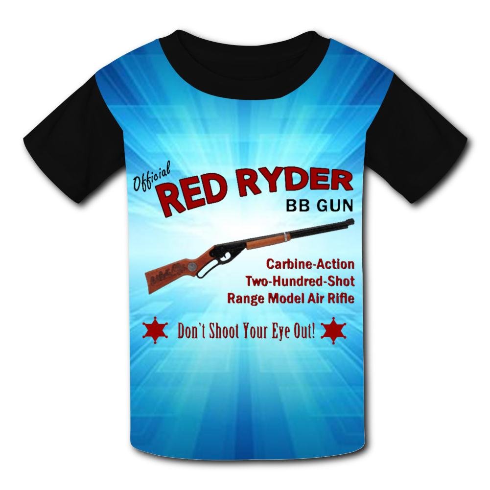 Wcpol Red Ryder Bb Gun Children's 3D Shirts Top Tees Short Sleeve for Girls