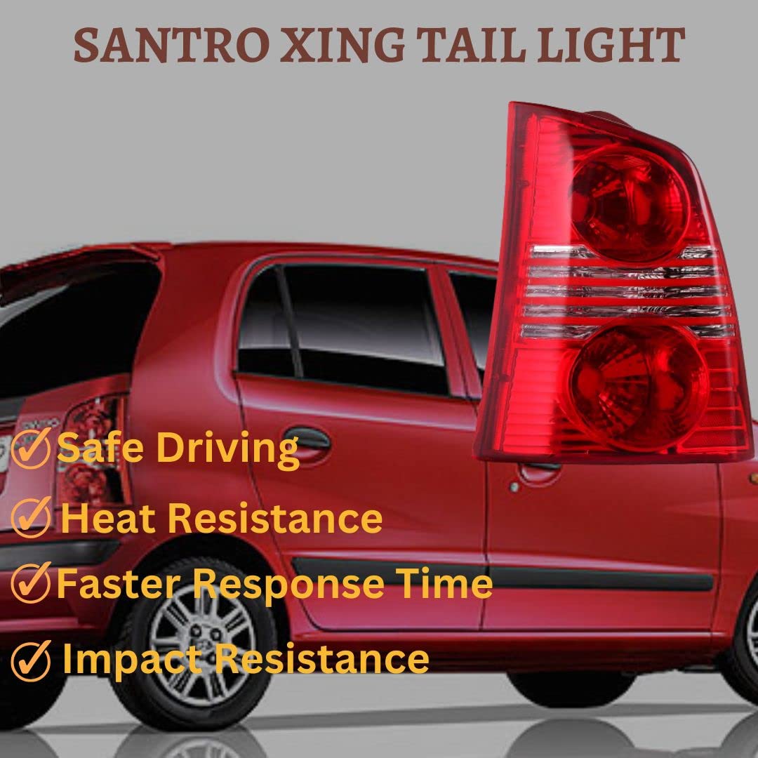 APSMOTIV Tail Lights/Tail Lamp/Back Light/Turn Signal Indicator Assembly Easy To Fit Set Suitable For Santro Xing - Right Side - Image 7 thumbnail