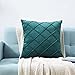 Kwadratowa sofa szare aksamitne poszewki na poduszki poduszki poduszki z ukrytym zamkiem błyskawicznym w zestawie zestawy 45 cm wodny zielony, na sofę do sypialni salonu przy łóżku dekoracyjne