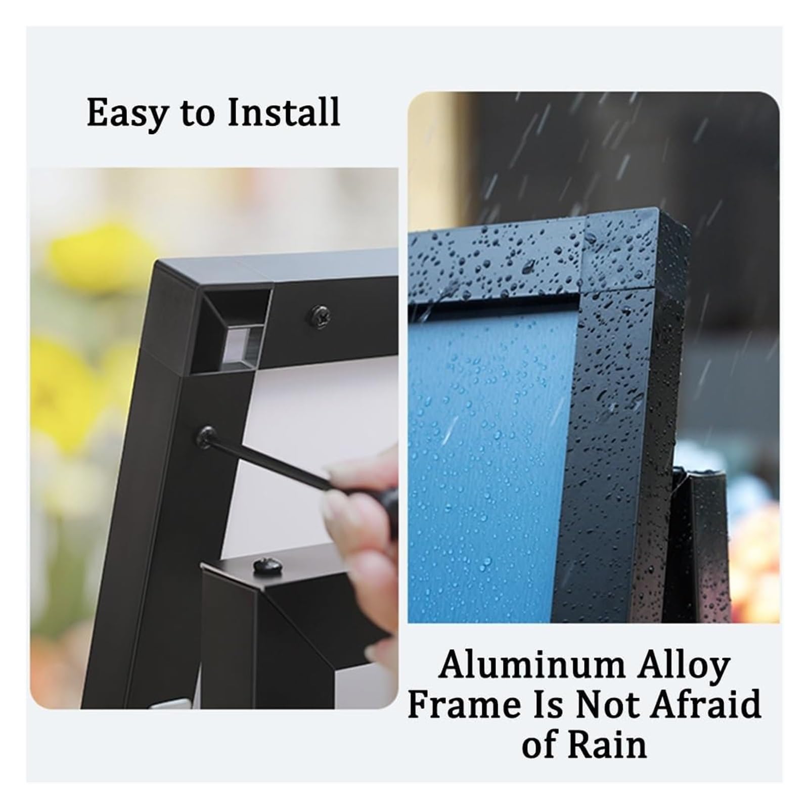 Letrero publicitario Tipo Valla, Soporte Ajustable para acera, Soporte de pie de aleación de Aluminio Resistente al Viento para Carteles, Letrero Resistente pa,Black-63.5x40x114.5cm