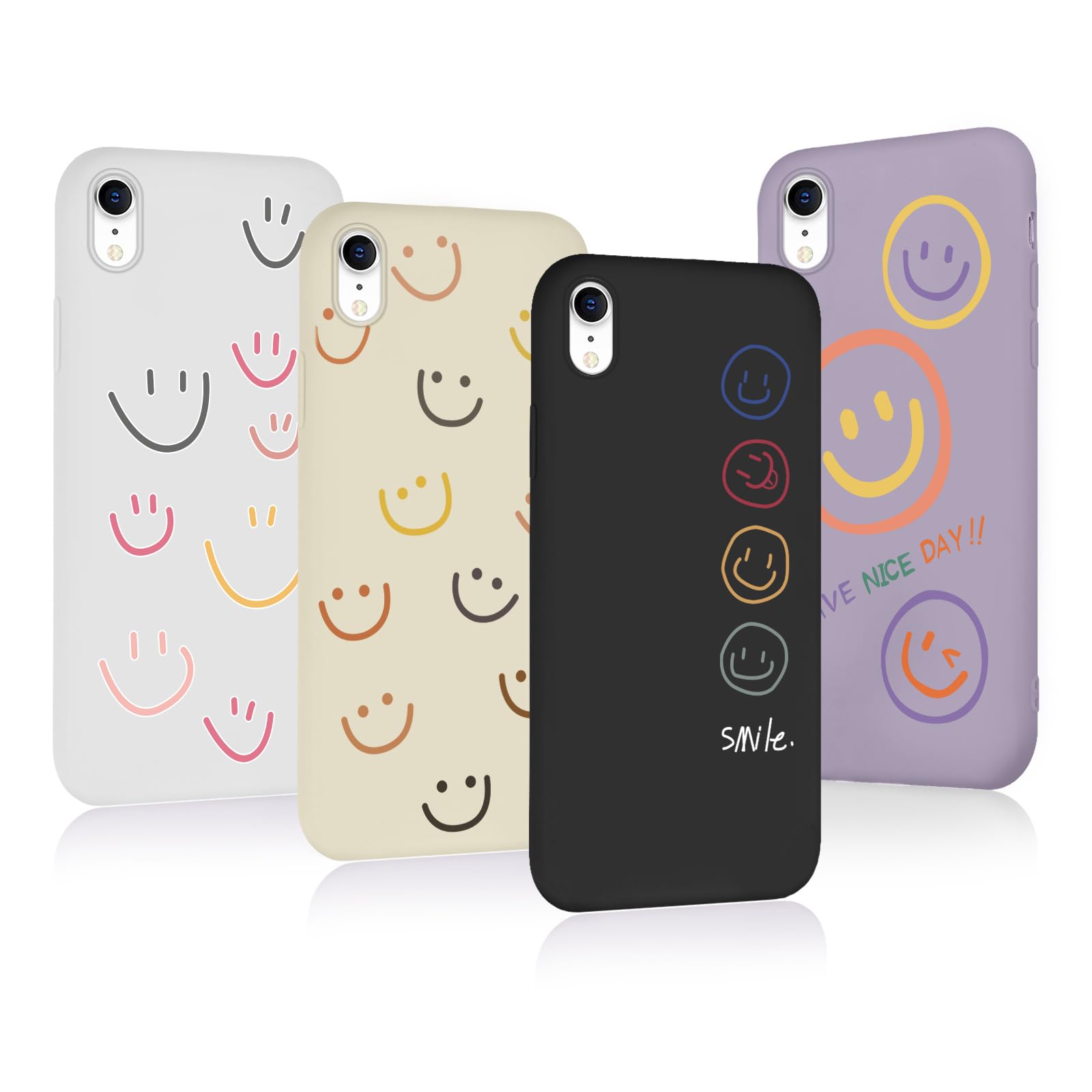IPhone XR Hülle Mit Smiley-Gesicht – Dünnes TPU-Case, Stoßfest & Weich, Unterstützt Kabelloses Laden